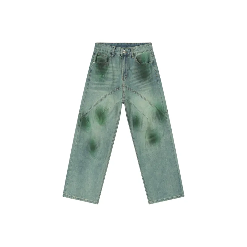 Voguo Relay Jeans Unisex Washed Blue Green-0