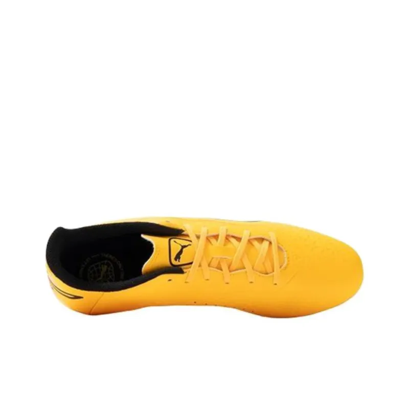 PUMA KING MATCH HG Hard Ground Anti Slip Wear Resistant Soccer Shoes Unisex Yellow-2