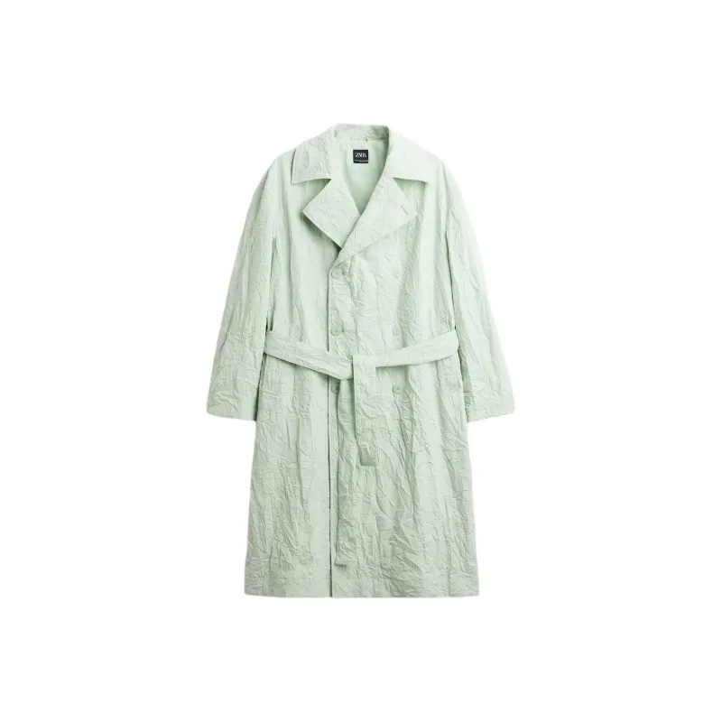 ZARA Trench Coat Men's Lake Green-0