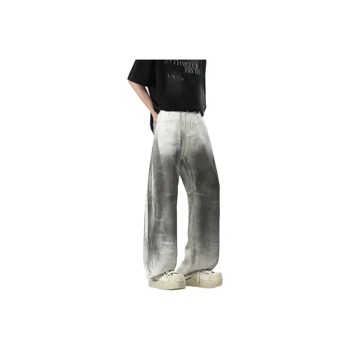 Menglaini Jeans Unisex White