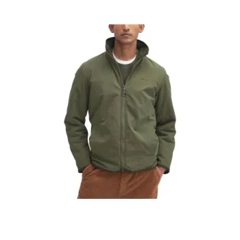 BARBOUR Logo Embroidered Reversible Fleece Jacket