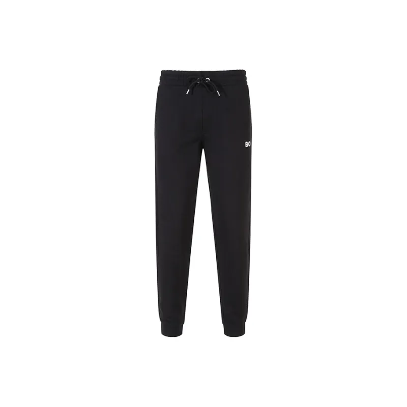 HUGO BOSS Lace Up Elastic Cuff Sweatpants Men's Black-0