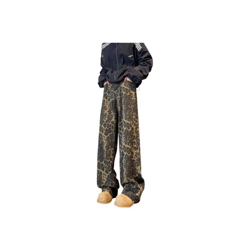 IJRJ Jeans Unisex Leopard Print-0