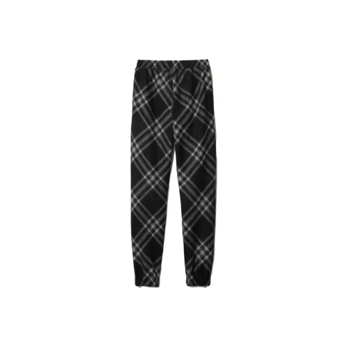 Burberry Checkered Flannel Wool Track Pants