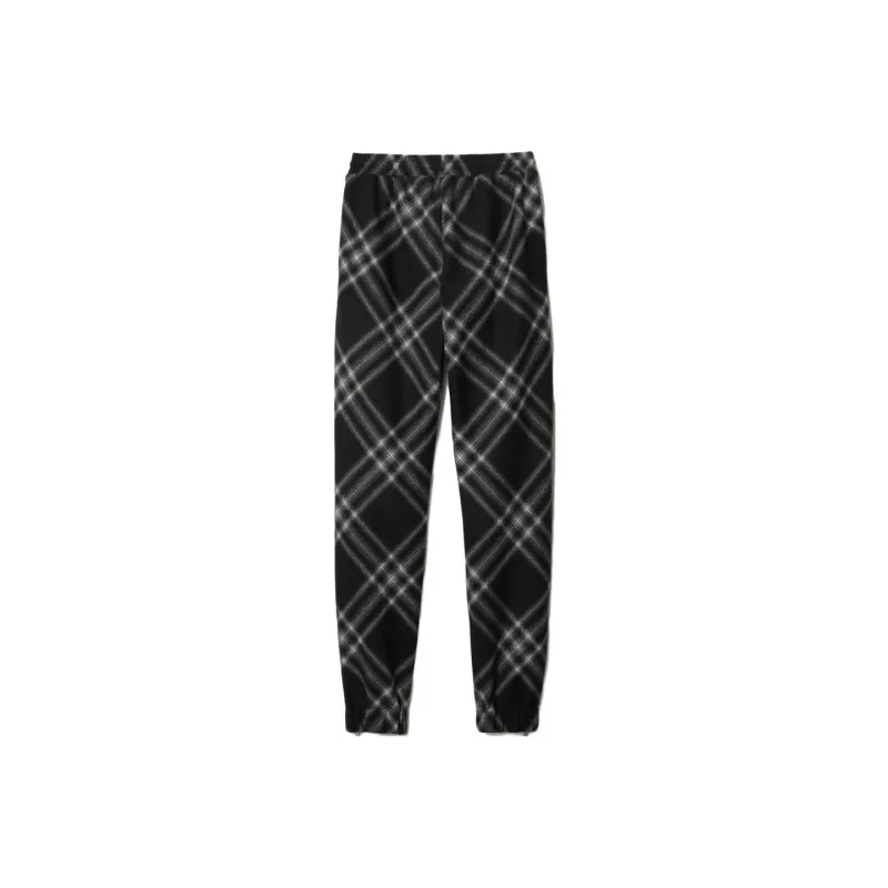 Burberry Checkered Flannel Wool Track Pants-0