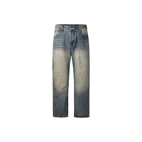 98SQUID Jeans Unisex White Nostalgic Blue