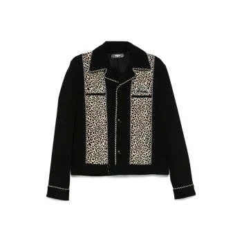 AMIRI Leopard Buttoned Cadet Jacket