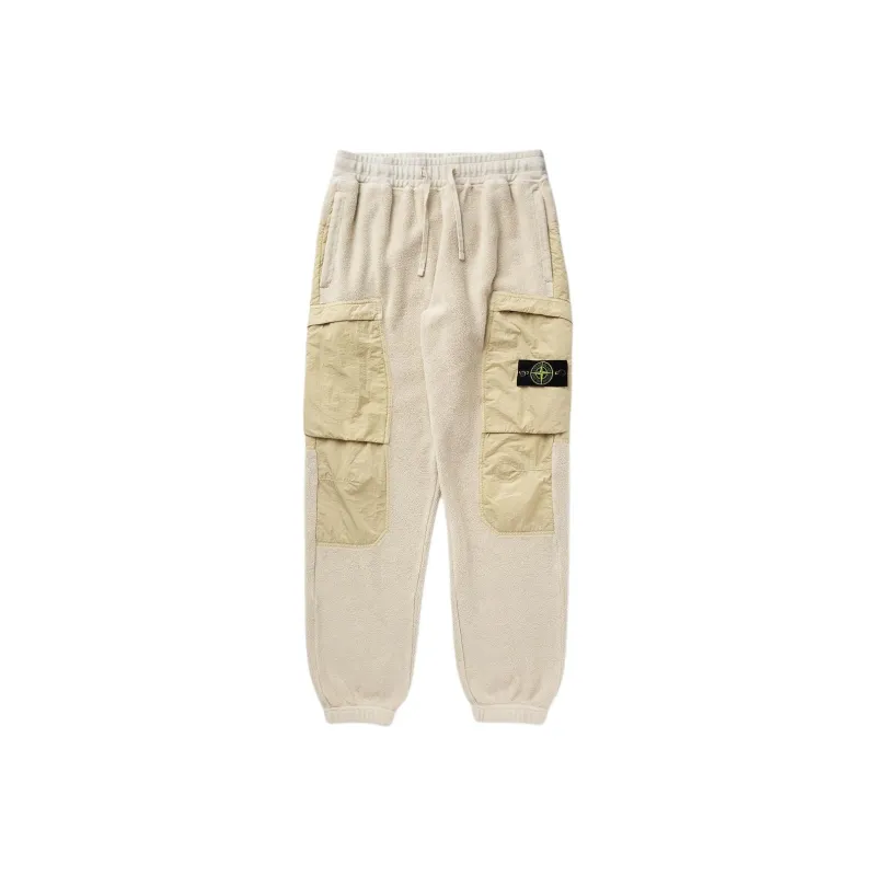 STONE ISLAND Fleece Tapered Leg Pants-0