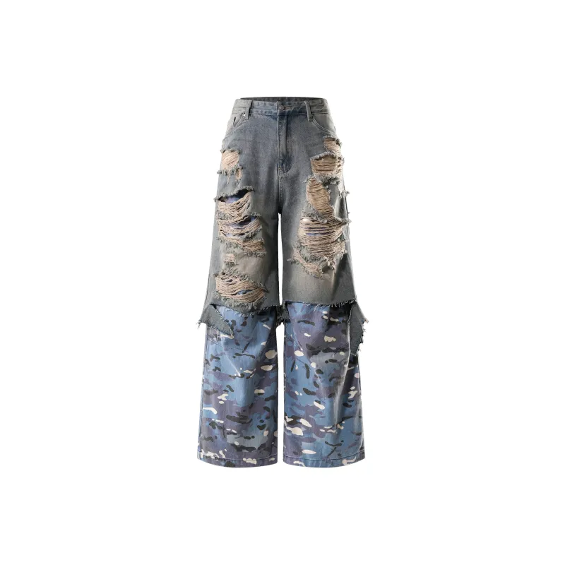 TBHNP Jeans Unisex Blue Camouflage-0