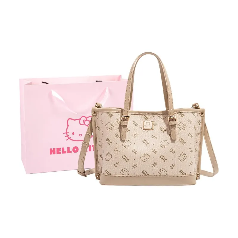 MESUCA Sanrio Hello Kitty Collaboration Kitty Series PU Tote One Shoulder Handbag Women's Multicolor-11