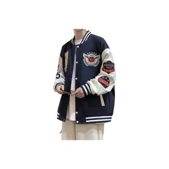 FOMOCE Jackets Coats Unisex Navy Blue