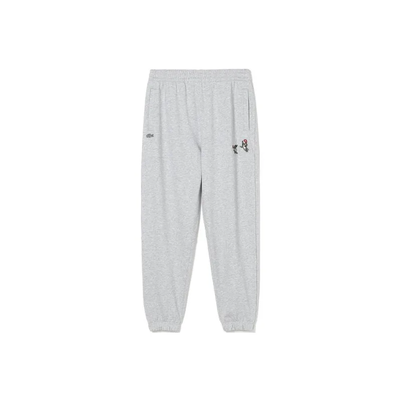 LACOSTE Knitted Sweatpants Men Gray-0