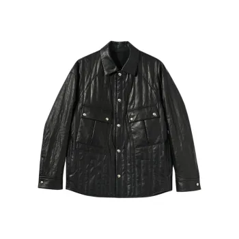 Unica Homme Leather Jacket Men's Knight Black