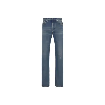 DIOR Logo Patch Straight Leg Jeans