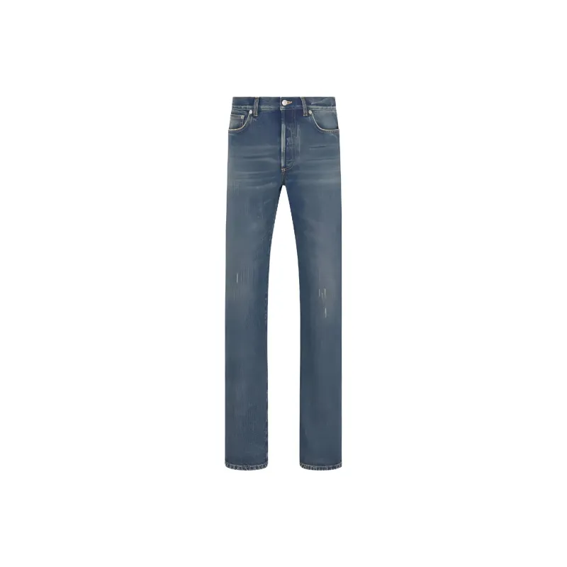 DIOR Logo Patch Straight Leg Jeans-0