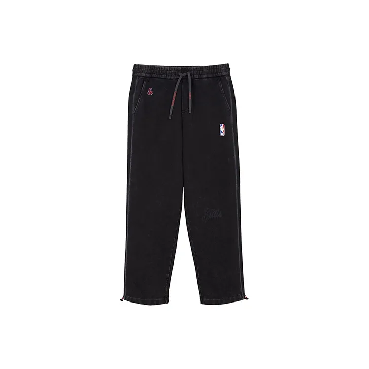 JACK JONES· JACK&JONESxNBA Knitted Sweatpants Men's Black Sand Color-0