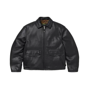 Supreme Schott Leather Racer Jacket FW24