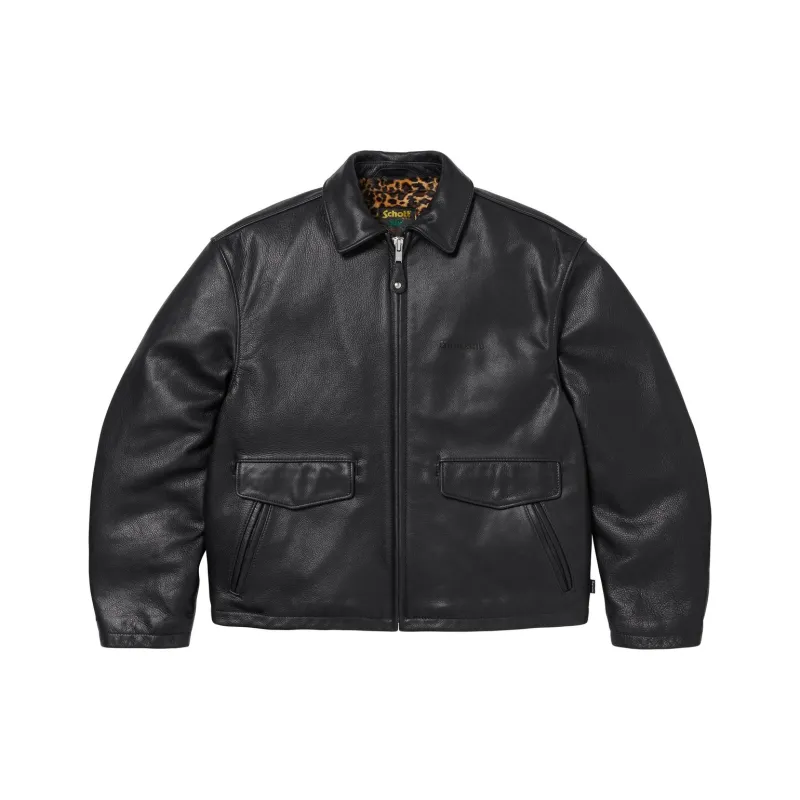 Supreme Schott Leather Racer Jacket FW24-0