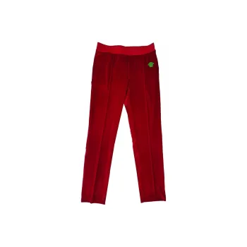 VERSACE Knitted Sports Pants Men's Red