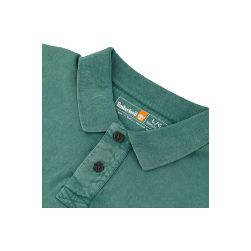 Timberland Polo Shirt Men's Blue Green-4