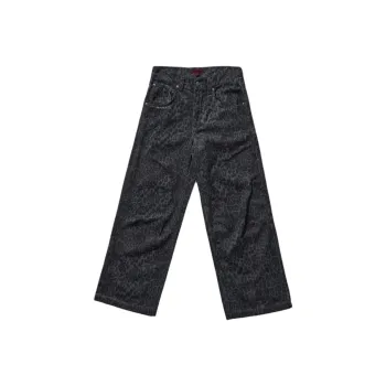 Jaded London SS24 Leopard Fade Colossus Jeans Fantasy Store Collection Jeans Men's Charcoal/Charcoal Gray