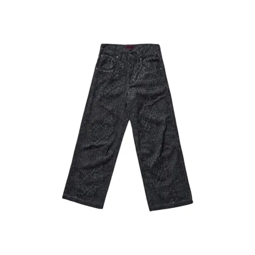 Jaded London SS24 Leopard Fade Colossus Jeans Fantasy Store Collection Jeans Men's Charcoal/Charcoal Gray