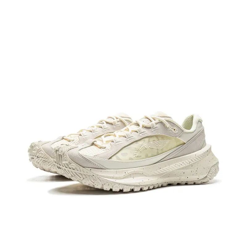 LiNing Travel Hero CRC Cushioning, Wear Resistant Low Top Casual Shoes Unisex Ecru-2