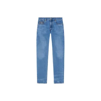 VERSACE Logo Patch Denim Jeans