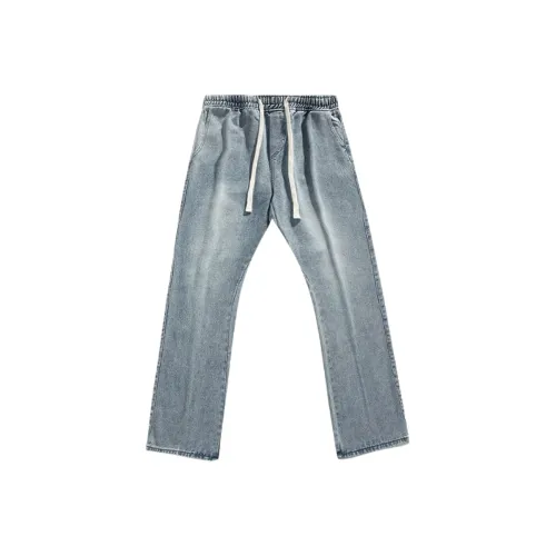 Menglaini Jeans Unisex Yellow Mud