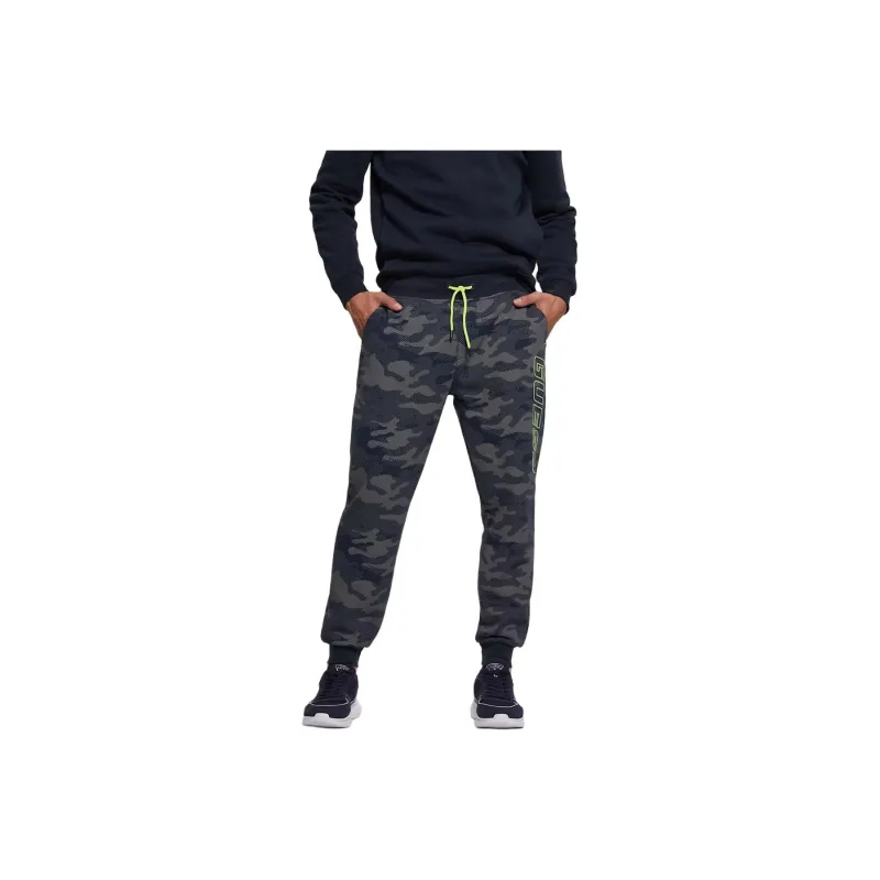 GUESS Eco Boniface Camouflage Joggers Knitted Sports Pants Men's Dark Gray-0