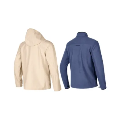 Skechers Water-Resistant Windproof Wear-Resistant Warm Water-Repellent Windbreaker Jacket Men's Smoke Gray-1