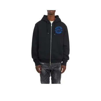 DSQUARED 2 Logo Printed Zip Up Hoodie