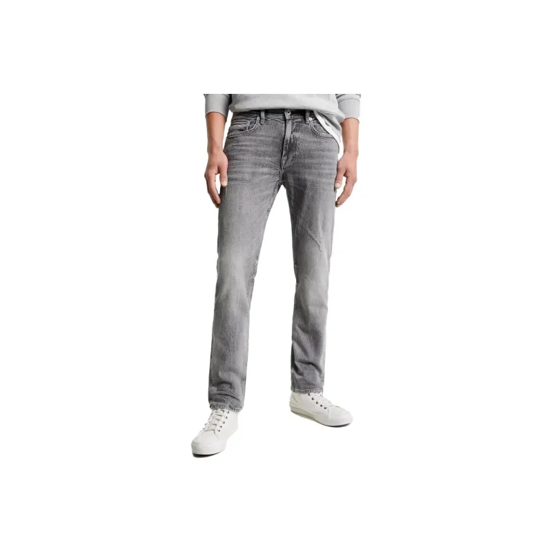 Tommy Hilfiger Straight Fit Gray Wash Jean Jeans Men's Gray-0