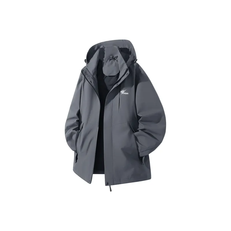 Feiyue Jackets Coats Unisex Glacier White Single Windbreaker Jacket-7