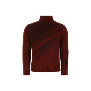 FENDI FW22 Sweater Men's Burgundy