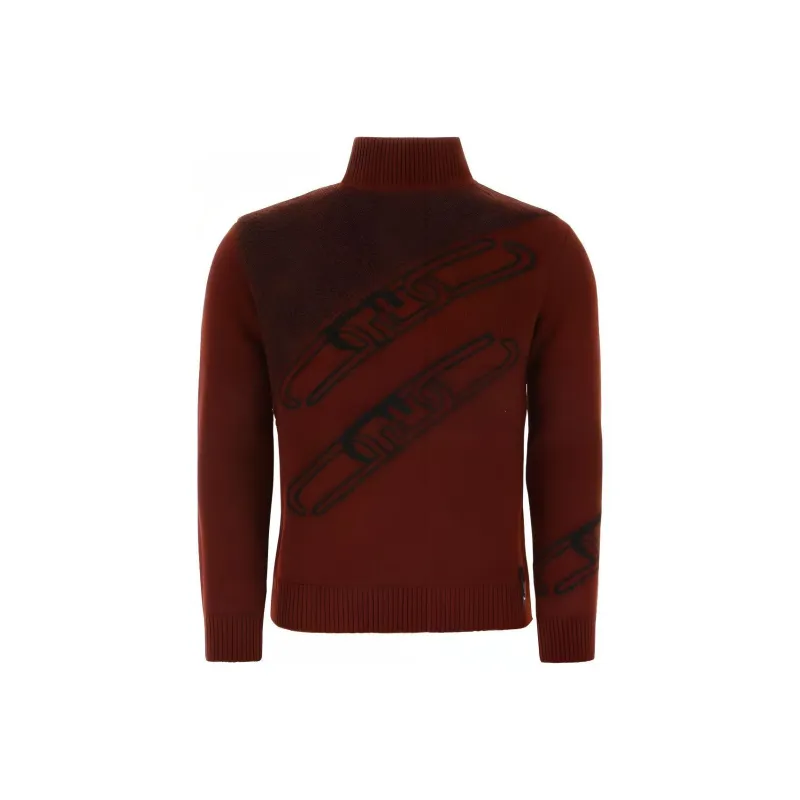 FENDI FW22 Sweater Men's Burgundy-0