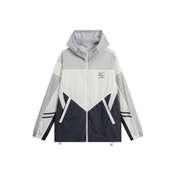 XTEP Trench Coat Men's Cotton White/Castle Hidden Gray