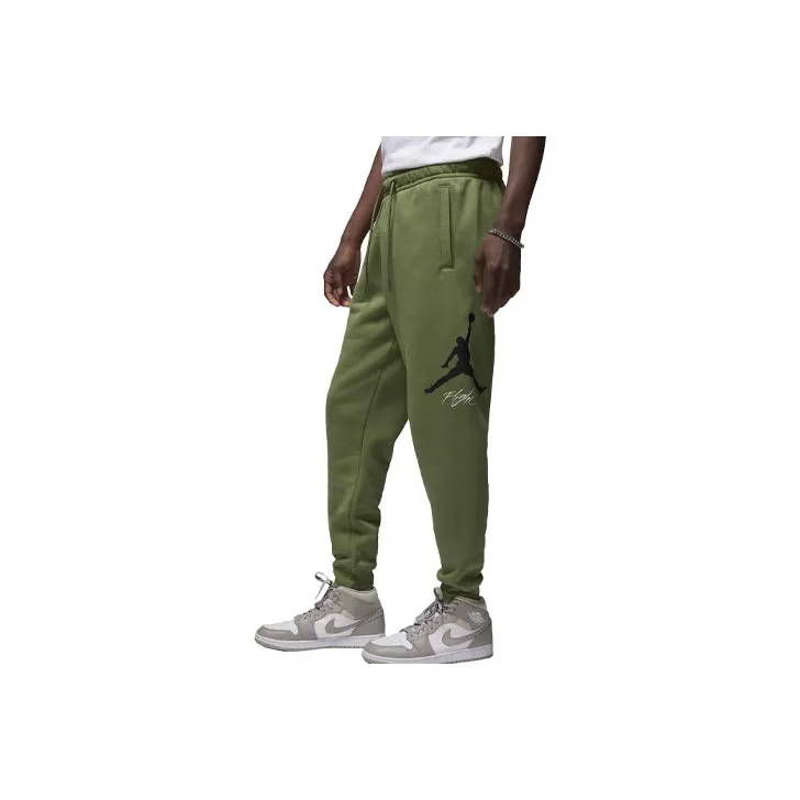 Jordan Essentials Knitted Sweatpants Men Light Olive-0