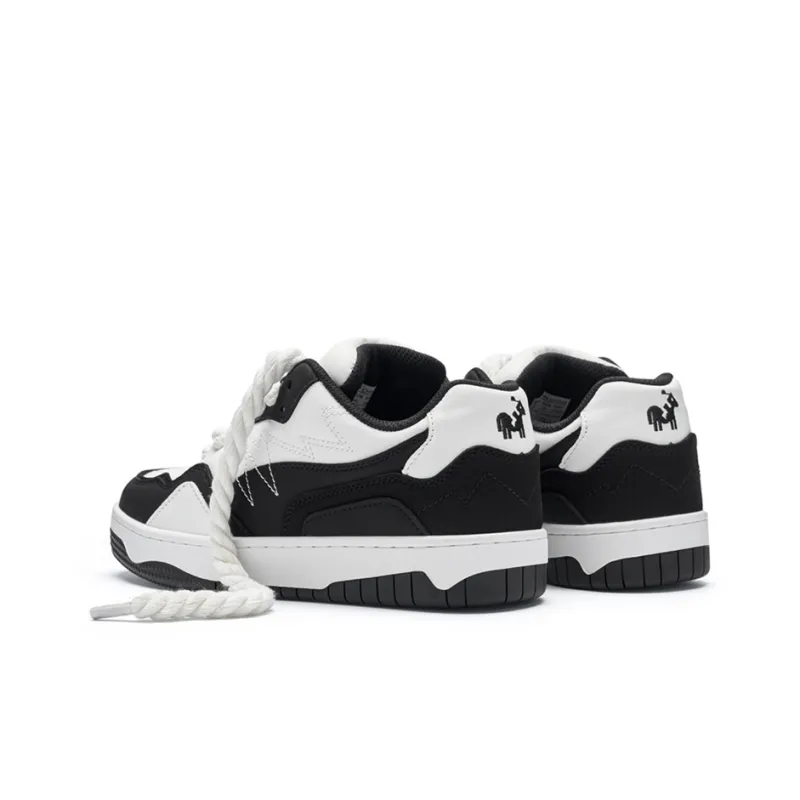 Flange Bullo Low Top Skateboard Shoes Unisex Black White-3