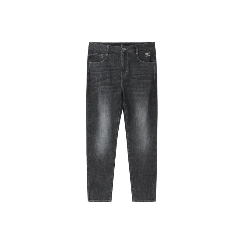 HLA Washable Fashion Letter Jeans Men's-6
