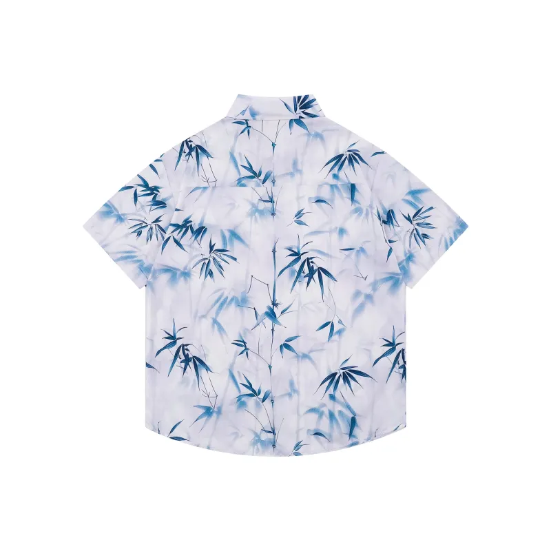Yiwen Shirt Unisex Ink Wash Bamboo Shadow-1