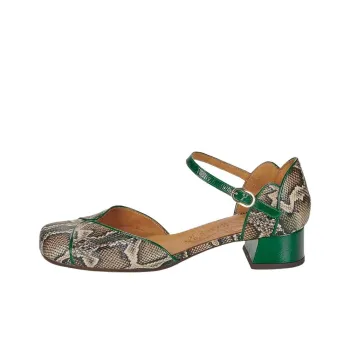 CHIE MIHARA Chunky Heel High Heels 3cm Women's Green