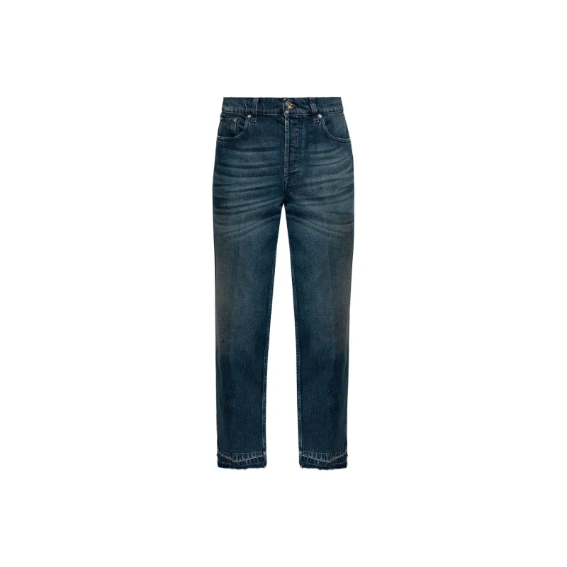 Lanvin Logo patch Cotton Jeans-6