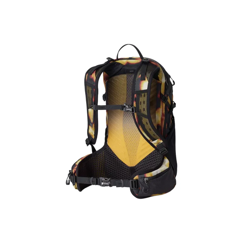 GREGORY Recycled Nylon Outdoor Hiking Bag Backpack Unisex Black & Yellow-1