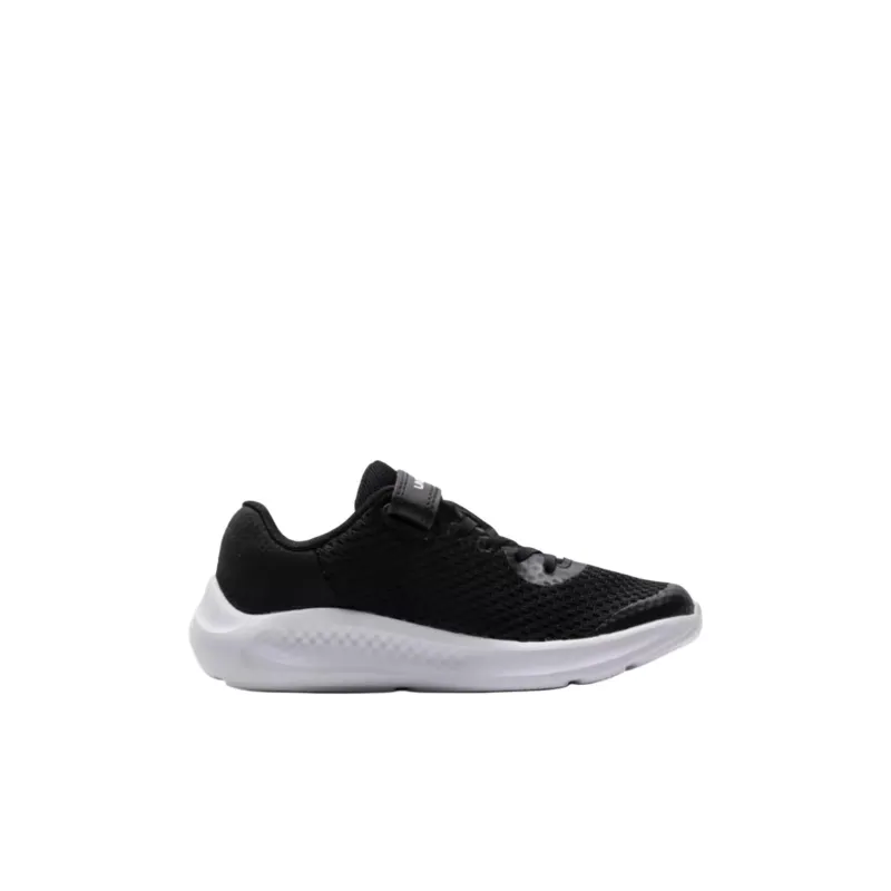 Under Armour Slip Resistant Shock Absorbers Low Top Kids' Running Shoes Black White Kids'-1