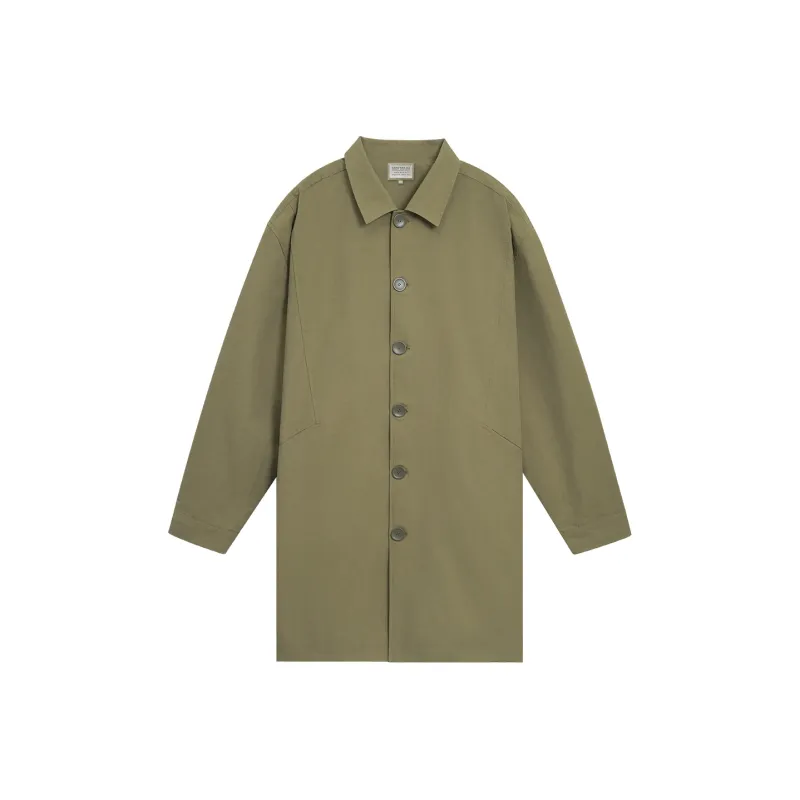 Bodydream Trench Coats Unisex Brown Green-0