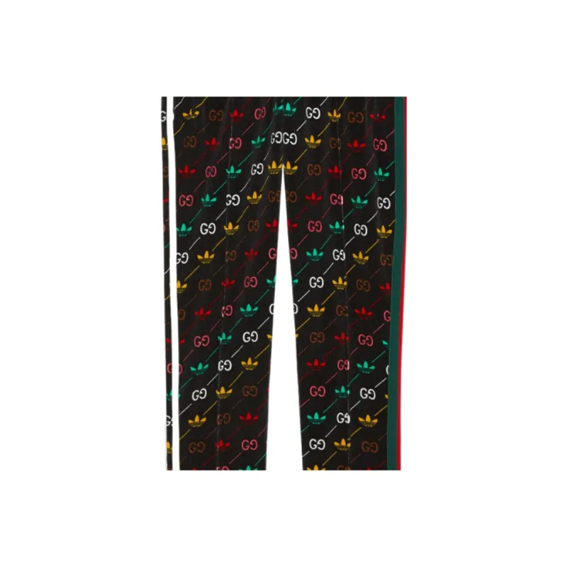 GUCCI x Adidas Originals FW22 Knitted Sweatpants Men's Black-2