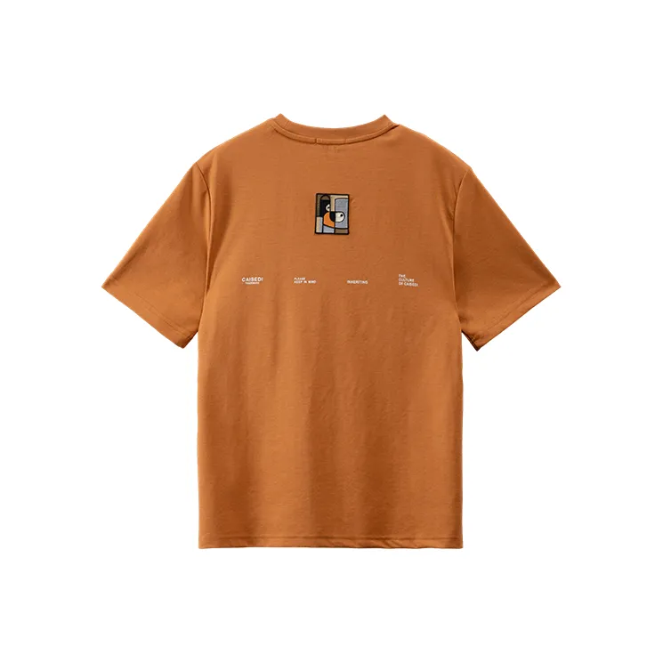 CAISEDI T Shirts Men Orange-1