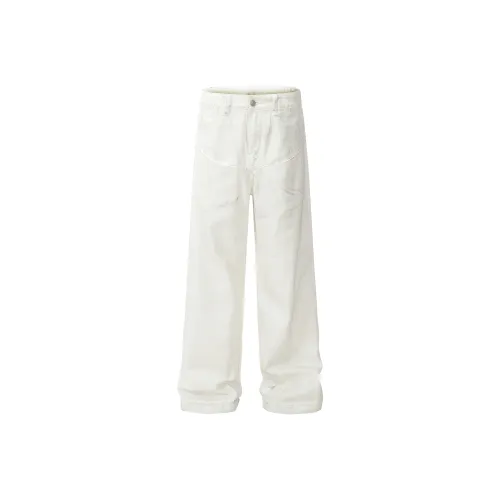 GBXM Jeans Unisex White