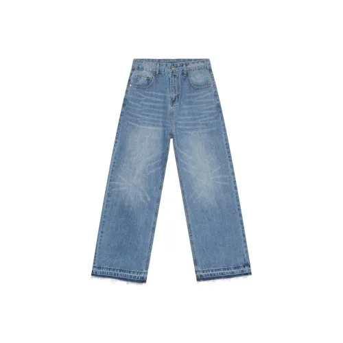 Voguo Relay Jeans Loose Straight leg Unisex Blue